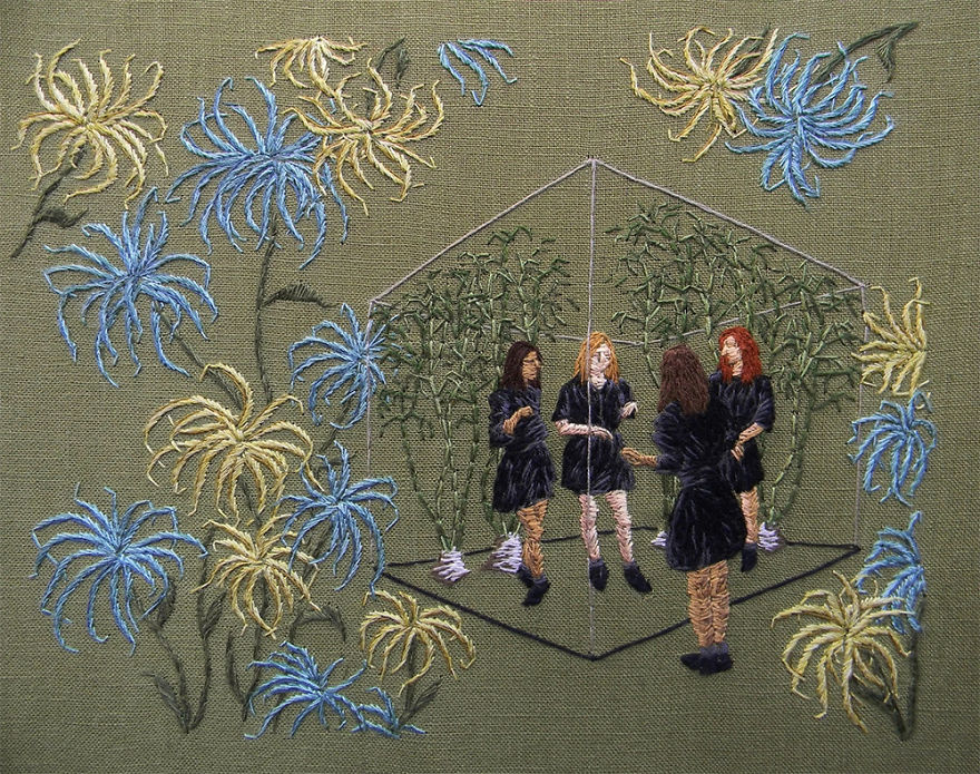 Embroidered &#8216;Psychological Landscapes&#8217; That Tell Stories In Thread