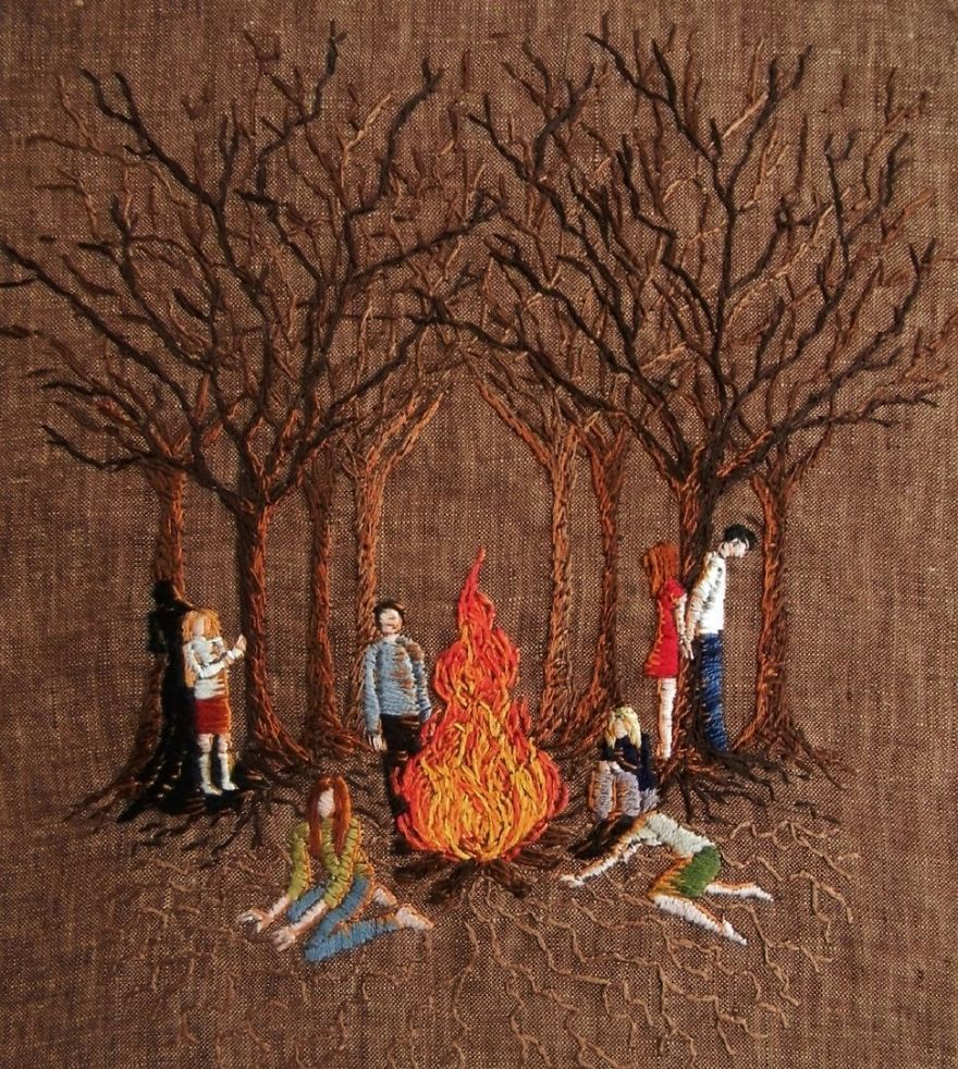 Embroidered &#8216;Psychological Landscapes&#8217; That Tell Stories In Thread