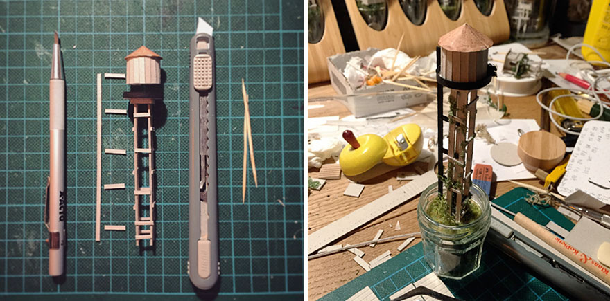 Artist Creates Incredibly Tiny Floating Worlds Inside Glass Test Tubes Artist Creates Incredibly Tiny Floating Worlds Inside Glass Test Tubes