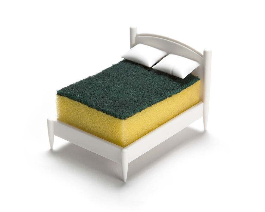 This Sponge Holder Is A Miniature Bed So That Your Sponge Could Have Some Rest This Sponge Holder Is A Miniature Bed So That Your Sponge Could Have Some Rest