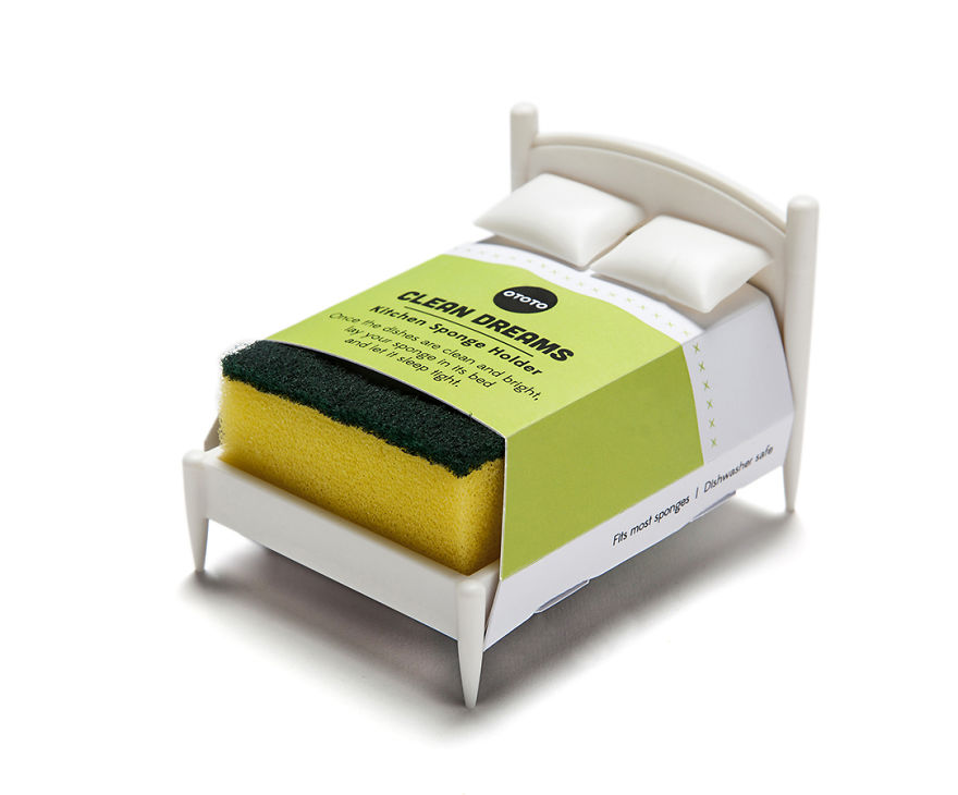 This Sponge Holder Is A Miniature Bed So That Your Sponge Could Have Some Rest This Sponge Holder Is A Miniature Bed So That Your Sponge Could Have Some Rest