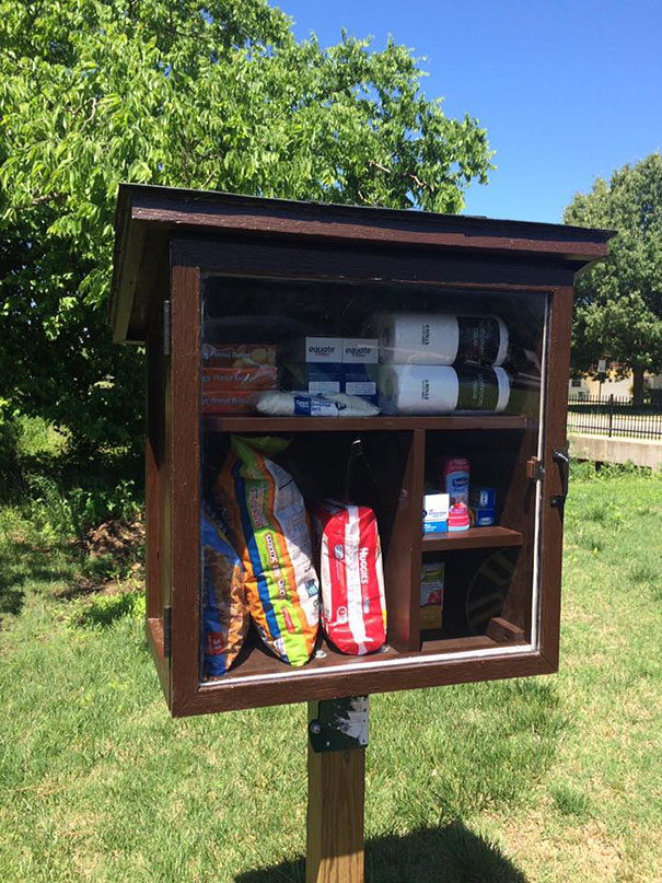 Little Street Pantry Where People Can Leave Products For Those In Need