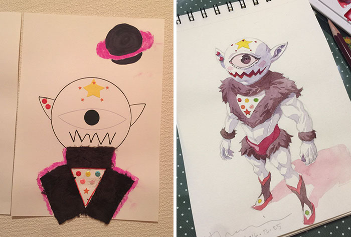 Dad Turns His Sons’ Doodles Into Amazing Anime Characters Dad Turns His Sons’ Doodles Into Amazing Anime Characters