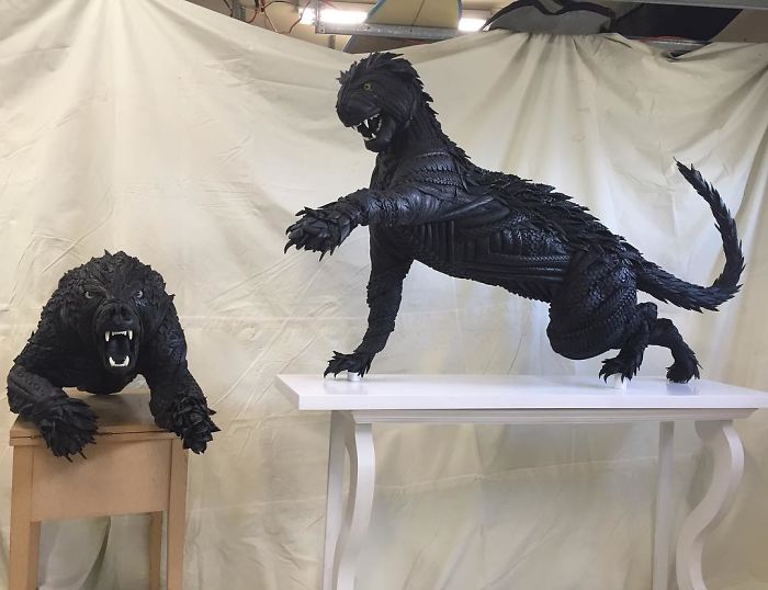 Amazing Tire Sculptures That I Create From 100-400 Separate Tires Amazing Tire Sculptures That I Create From 100-400 Separate Tires