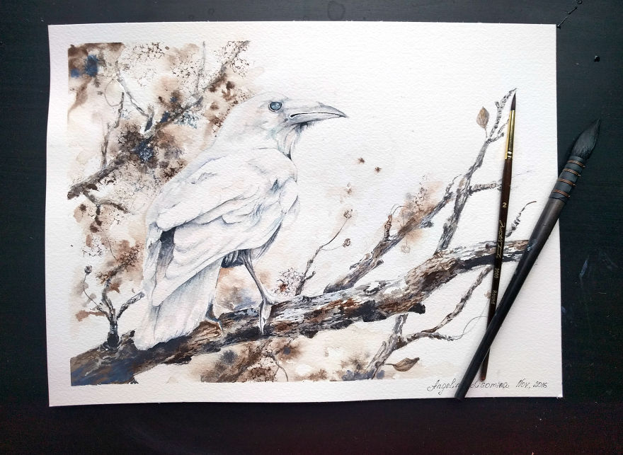 Watercolor Birds To Celebrate My First Anniversary Of Painting With Watercolor