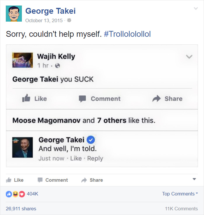 28 Of The Most Savage Comebacks By George Takei 28 Of The Most Savage Comebacks By George Takei