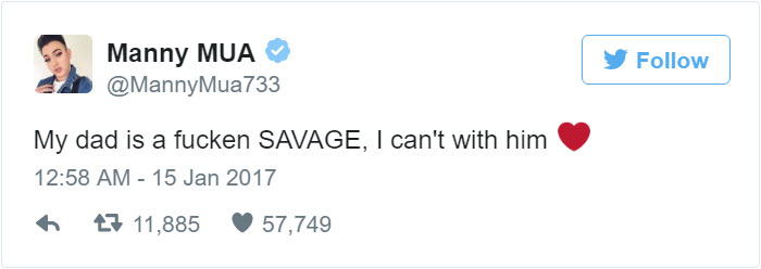 Father Of Maybelline&#8217;s First Male Model Shuts Up Homophobic Asshole With Brilliant Response