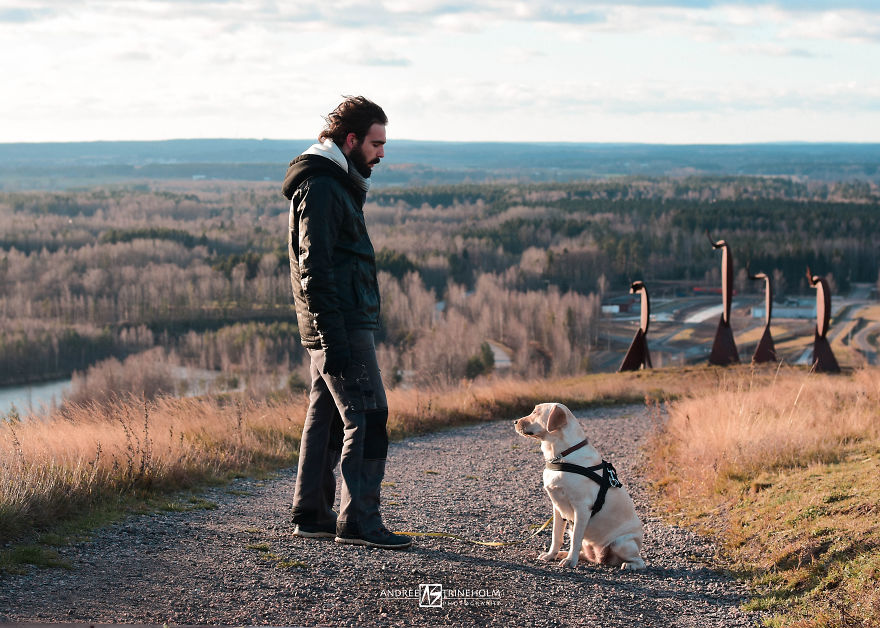 During Every Trip I Take A Picture Of My Husband And Our Labrador In The Same Position During Every Trip I Take A Picture Of My Husband And Our Labrador In The Same Position