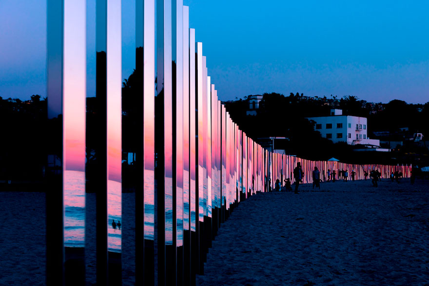 Quarter Mile Of Mirror Poles Reflect The Sunsets And The Changing Tides Quarter Mile Of Mirror Poles Reflect The Sunsets And The Changing Tides