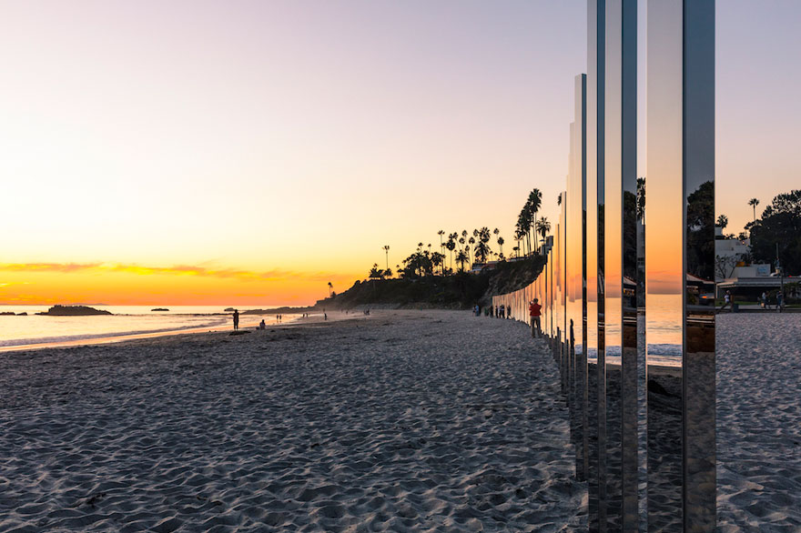 Quarter Mile Of Mirror Poles Reflect The Sunsets And The Changing Tides Quarter Mile Of Mirror Poles Reflect The Sunsets And The Changing Tides