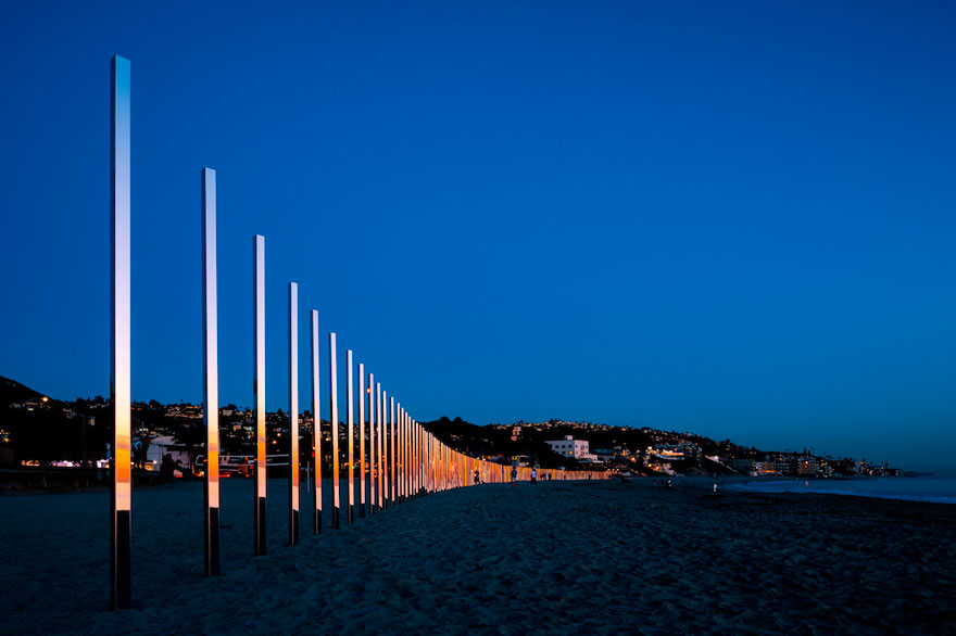 Quarter Mile Of Mirror Poles Reflect The Sunsets And The Changing Tides Quarter Mile Of Mirror Poles Reflect The Sunsets And The Changing Tides