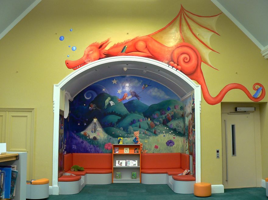 I Transformed An Alcove In The Library Into The Inside Of A Children’s Book I Transformed An Alcove In The Library Into The Inside Of A Children’s Book