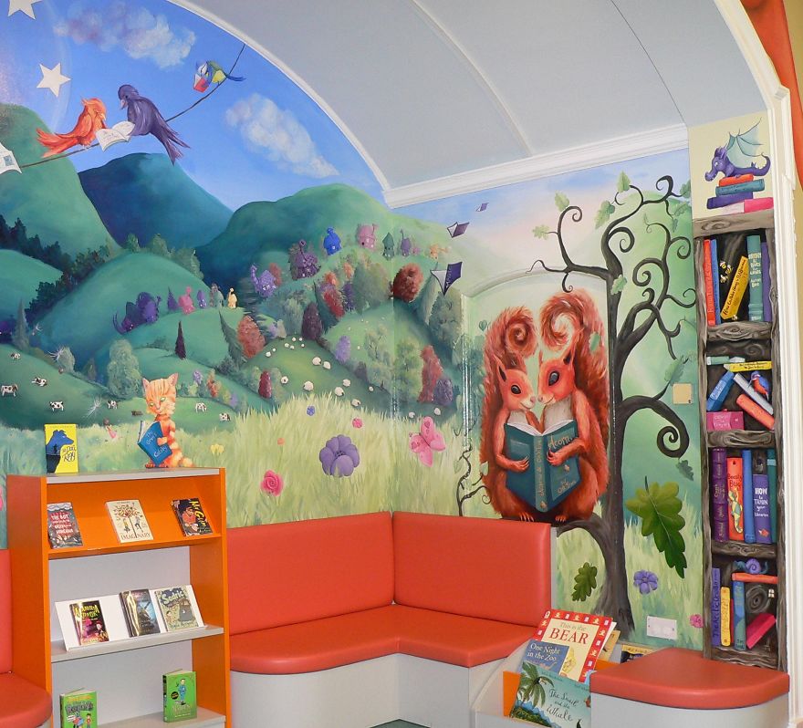 I Transformed An Alcove In The Library Into The Inside Of A Children’s Book I Transformed An Alcove In The Library Into The Inside Of A Children’s Book