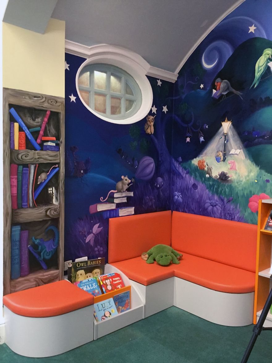 I Transformed An Alcove In The Library Into The Inside Of A Children’s Book I Transformed An Alcove In The Library Into The Inside Of A Children’s Book