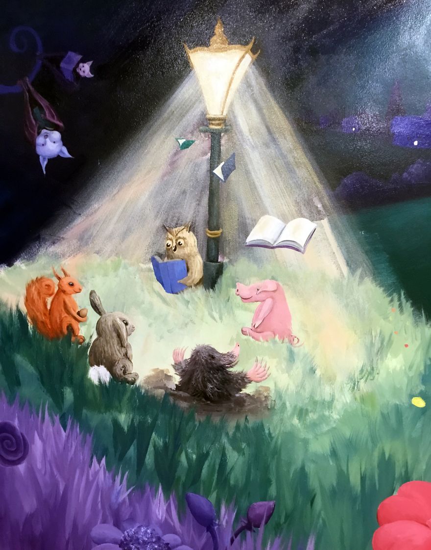 I Transformed An Alcove In The Library Into The Inside Of A Children’s Book I Transformed An Alcove In The Library Into The Inside Of A Children’s Book