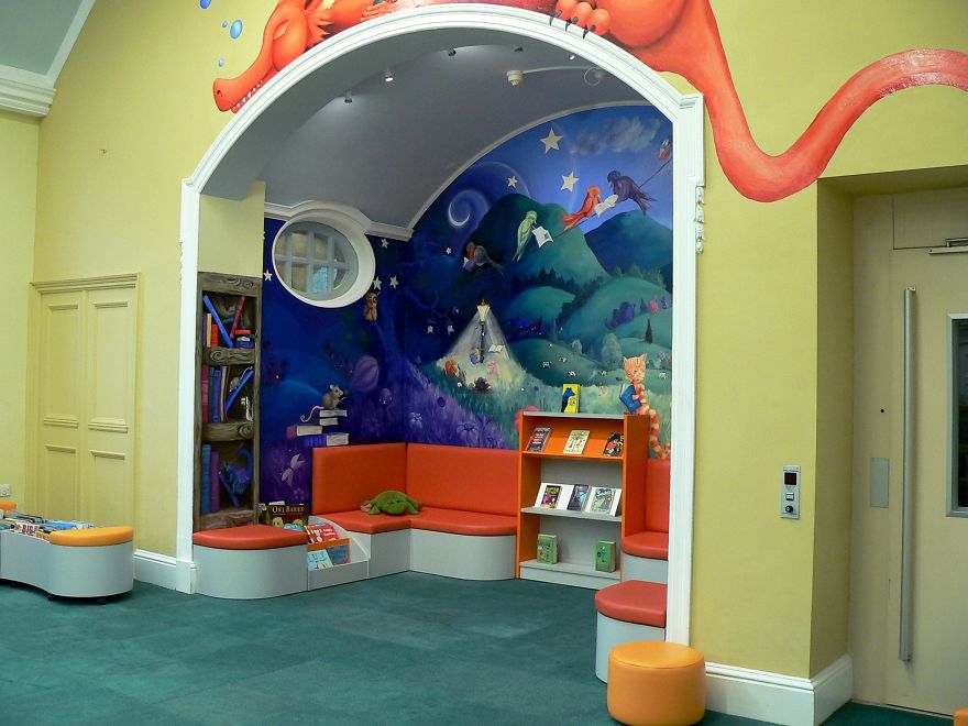 I Transformed An Alcove In The Library Into The Inside Of A Children’s Book I Transformed An Alcove In The Library Into The Inside Of A Children’s Book
