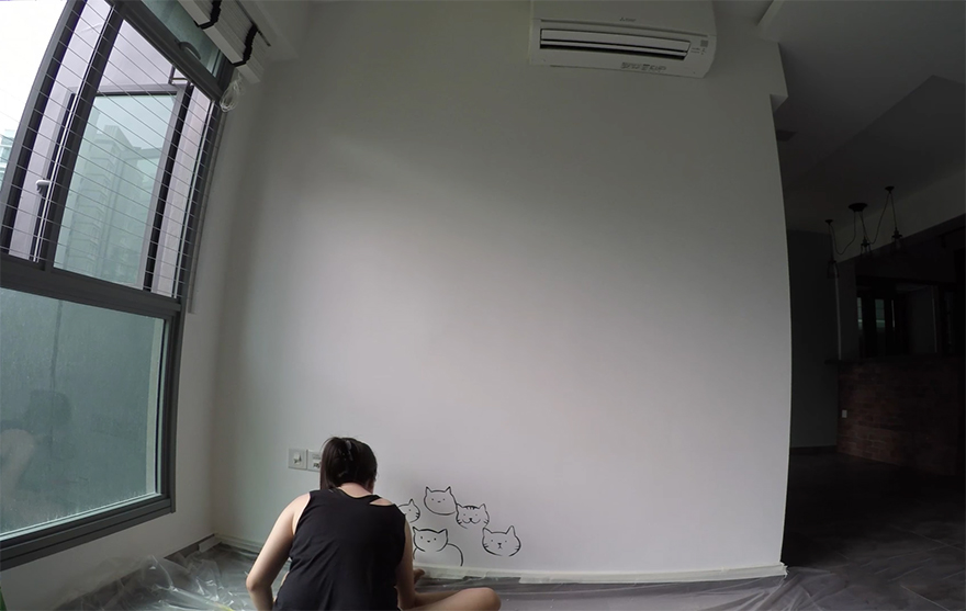 I Painted A Mountain Of Cats On A Blank Wall To Bring It To Life I Painted A Mountain Of Cats On A Blank Wall To Bring It To Life