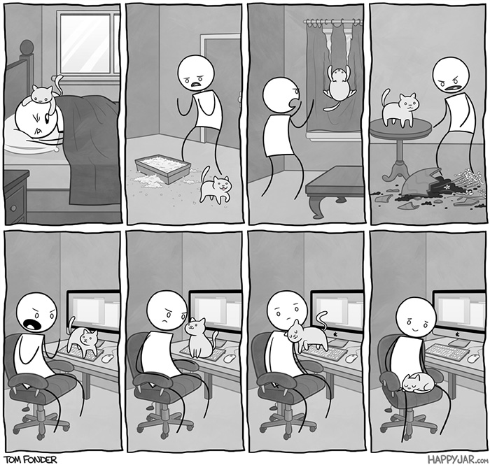 187 Hilarious Comics That Reveal The Reality Of Living With Cats