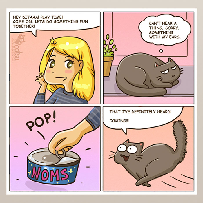187 Hilarious Comics That Reveal The Reality Of Living With Cats