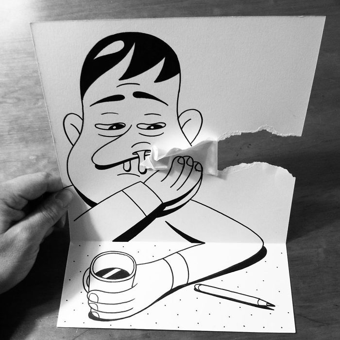 Illustrator Uses Clever 3D Tricks To Bring His Cartoons To Life Illustrator Uses Clever 3D Tricks To Bring His Cartoons To Life