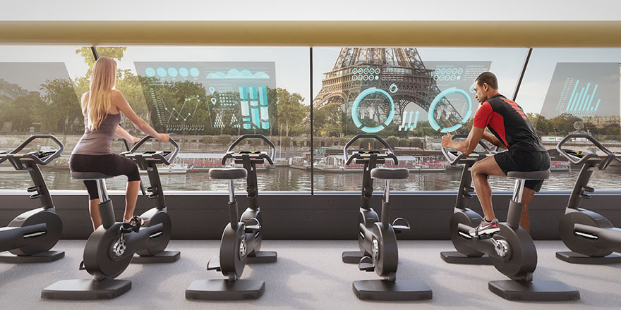 Floating Gym In Paris Uses Human Energy To Sail Down The Seine River Floating Gym In Paris Uses Human Energy To Sail Down The Seine River