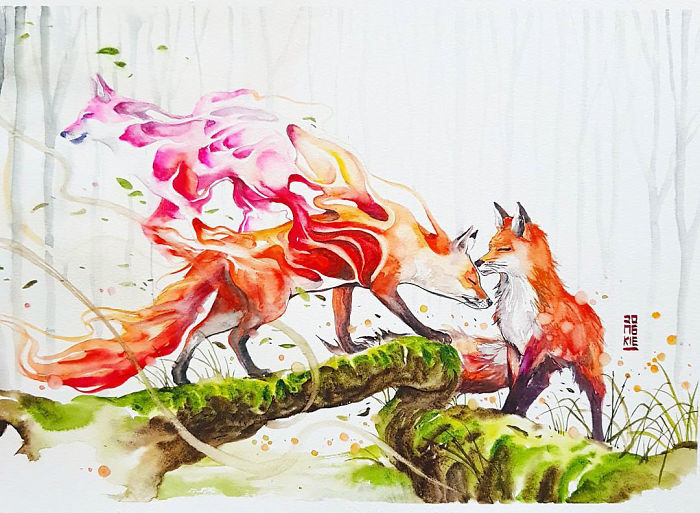 I Create Animal Spirits Through Watercolor I Create Animal Spirits Through Watercolor