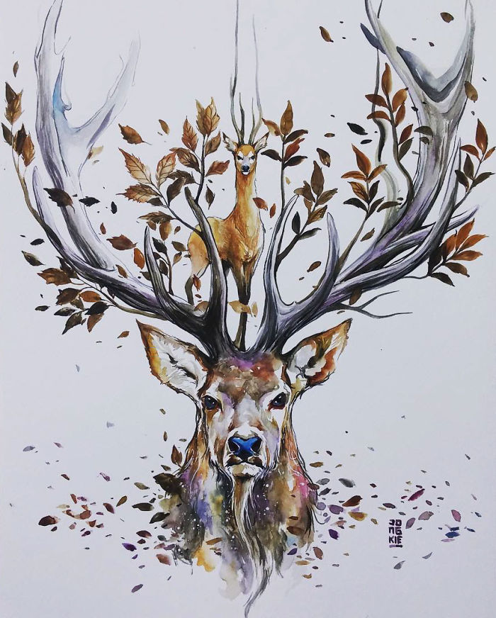 I Create Animal Spirits Through Watercolor I Create Animal Spirits Through Watercolor
