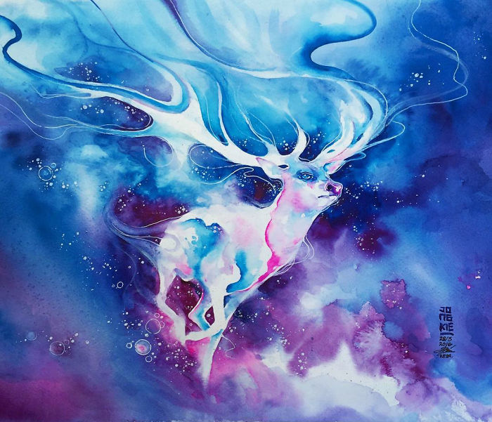 I Create Animal Spirits Through Watercolor I Create Animal Spirits Through Watercolor