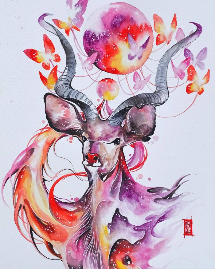 I Create Animal Spirits Through Watercolor I Create Animal Spirits Through Watercolor