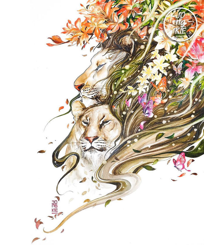 I Create Animal Spirits Through Watercolor I Create Animal Spirits Through Watercolor