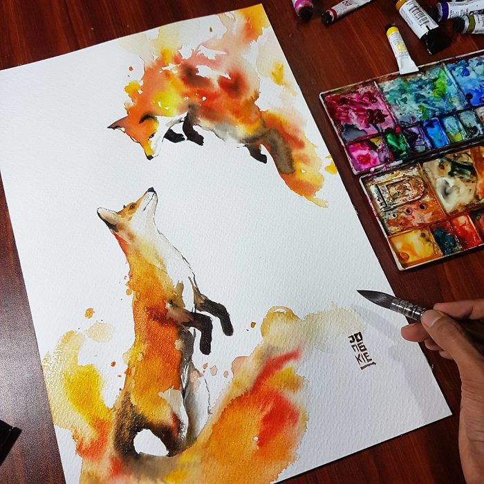 I Create Animal Spirits Through Watercolor I Create Animal Spirits Through Watercolor