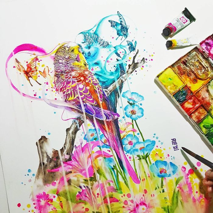 I Create Animal Spirits Through Watercolor I Create Animal Spirits Through Watercolor