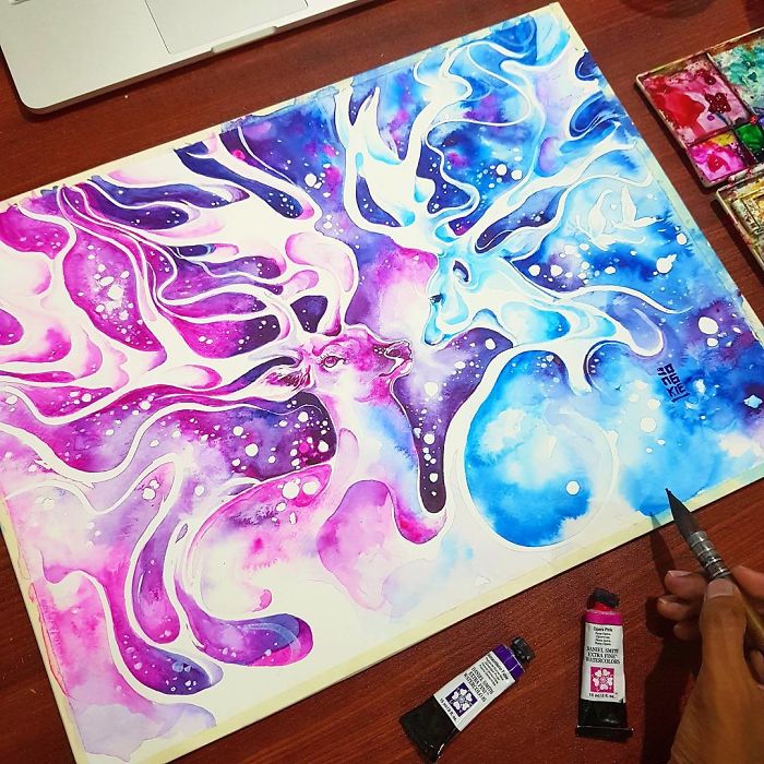 I Create Animal Spirits Through Watercolor I Create Animal Spirits Through Watercolor