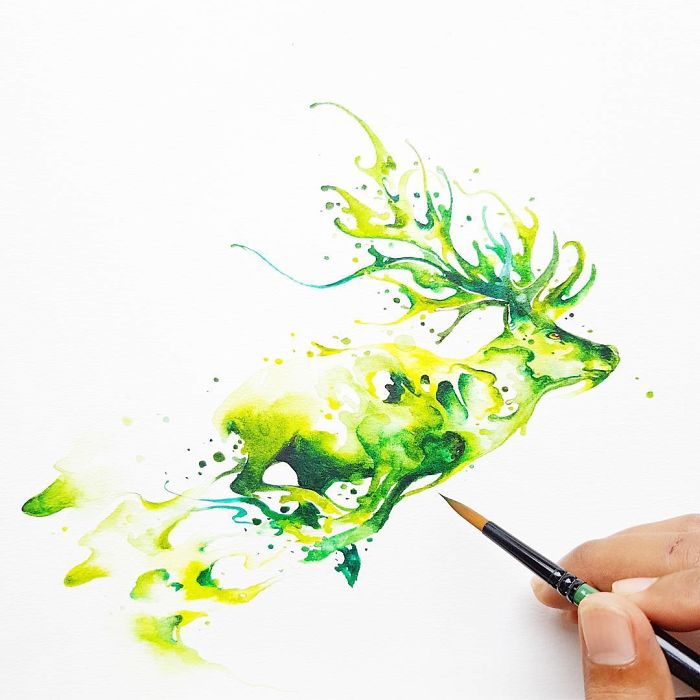 I Create Animal Spirits Through Watercolor I Create Animal Spirits Through Watercolor