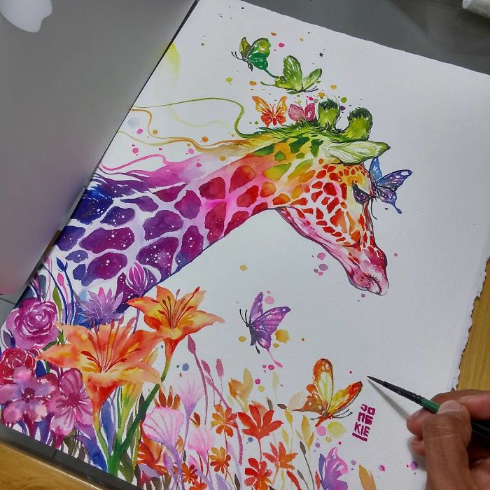 I Create Animal Spirits Through Watercolor I Create Animal Spirits Through Watercolor