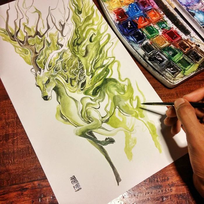 I Create Animal Spirits Through Watercolor I Create Animal Spirits Through Watercolor