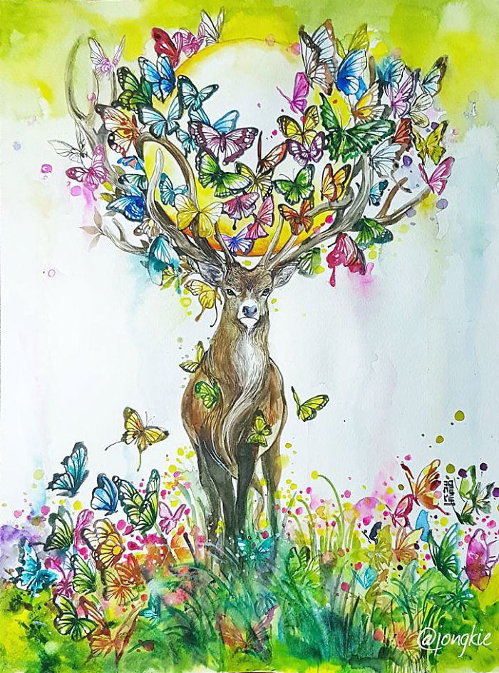 I Create Animal Spirits Through Watercolor I Create Animal Spirits Through Watercolor
