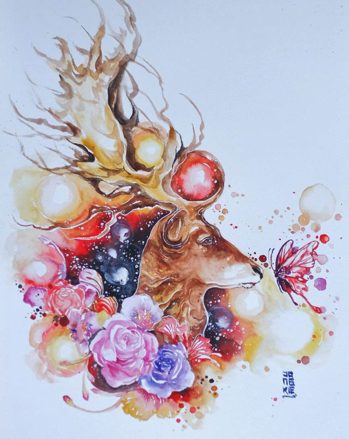 I Create Animal Spirits Through Watercolor I Create Animal Spirits Through Watercolor