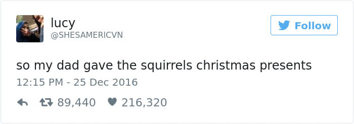This Dad Wrapped Tiny Christmas Presents For Squirrels, And The Internet Can’t Handle It This Dad Wrapped Tiny Christmas Presents For Squirrels, And The Internet Can’t Handle It