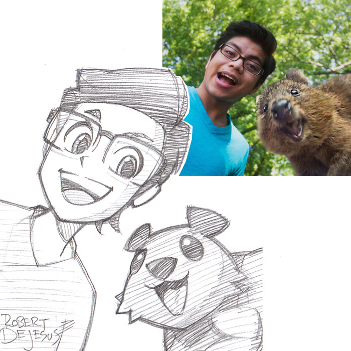 Illustrator Turns People And Their Pets Into Cartoon Characters Illustrator Turns People And Their Pets Into Cartoon Characters