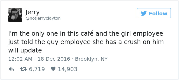 When This Girl Asked Out A Barista, A Customer Secretly Live Tweeted Their Conversation When This Girl Asked Out A Barista, A Customer Secretly Live Tweeted Their Conversation