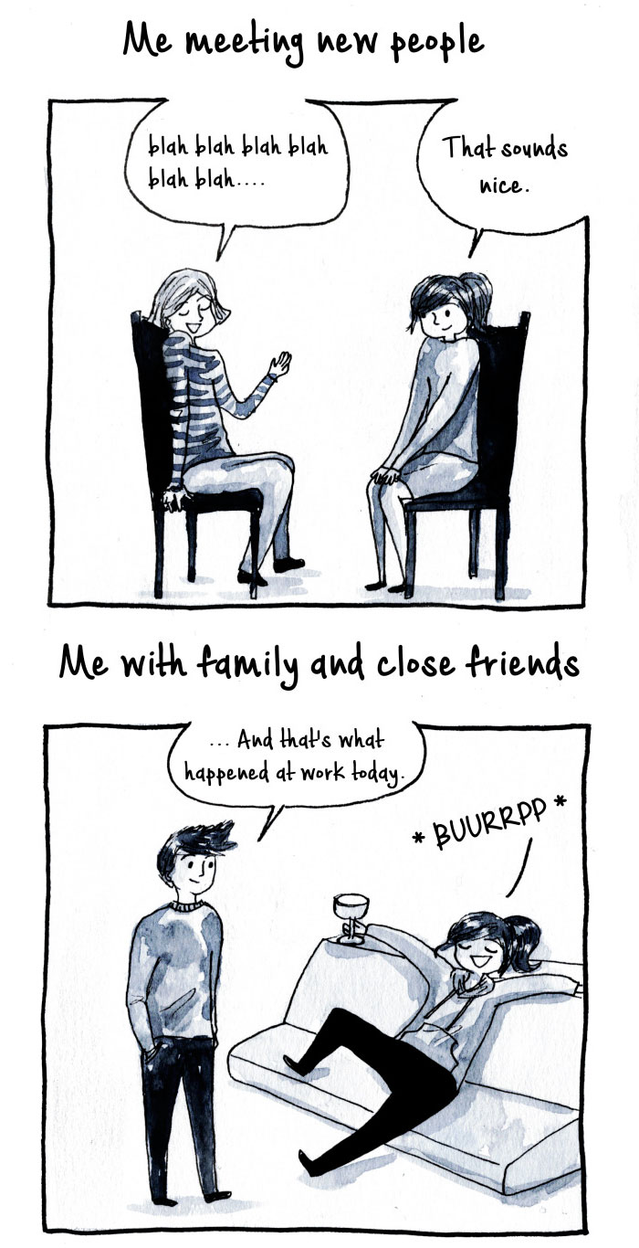 29 Introvert Comics By Debbie That Only People With Social Anxiety Will Understand