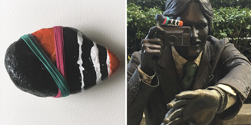 We Placed Our Art Rocks Around The World To Brighten Someone’s Day! We Placed Our Art Rocks Around The World To Brighten Someone’s Day!