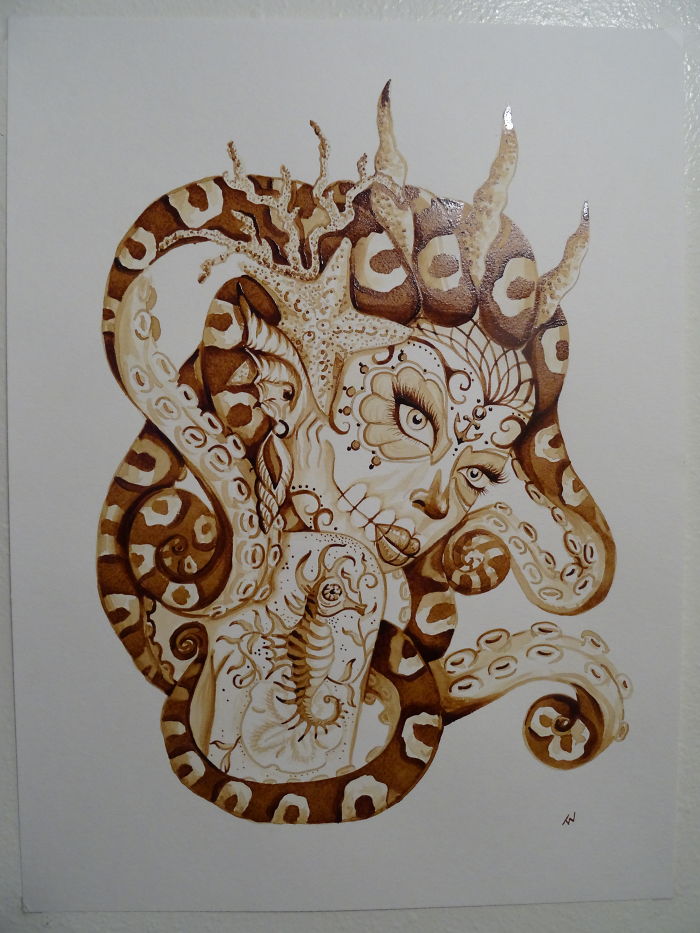 I Paint Using Only Coffee I Paint Using Only Coffee