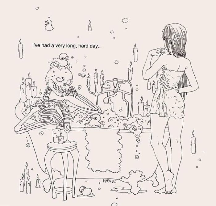 Death-Inspired Love Comics That I Create To Cope With My Depression Death-Inspired Love Comics That I Create To Cope With My Depression