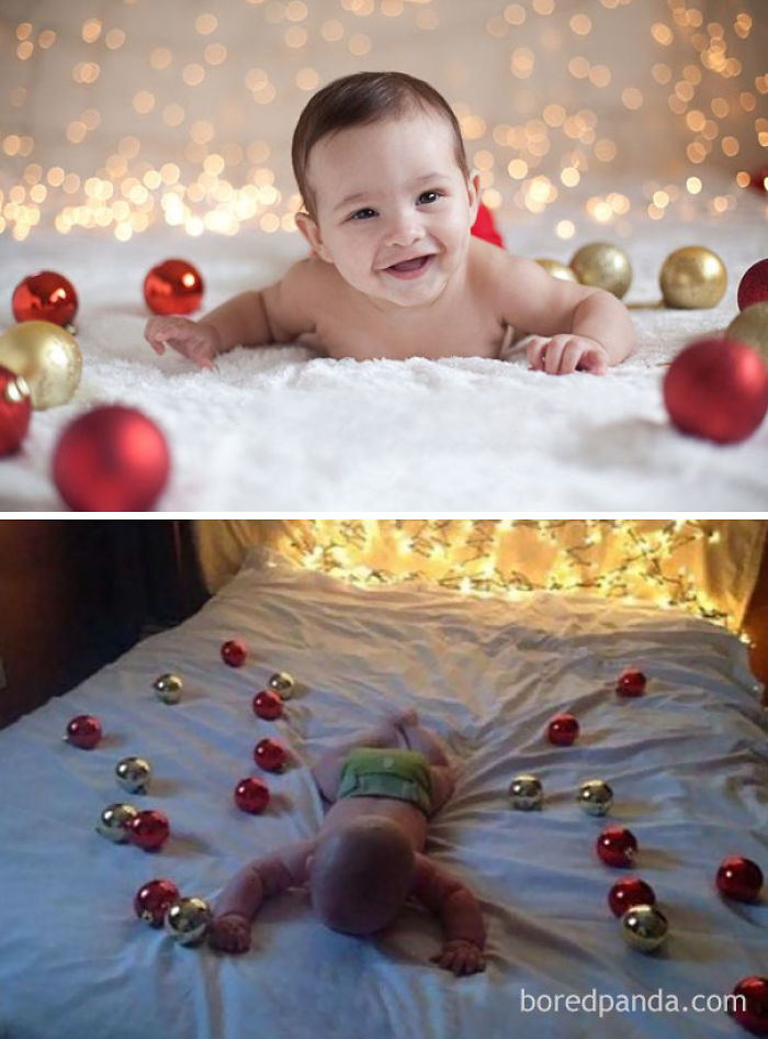 Expectations VS. Reality: 21 Christmas Baby Photoshoot Fails Expectations VS. Reality: 21 Christmas Baby Photoshoot Fails