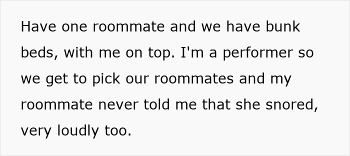 Woman Can’t Sleep Because Of Roommate’s Snoring, Keeps Her Awake In Return