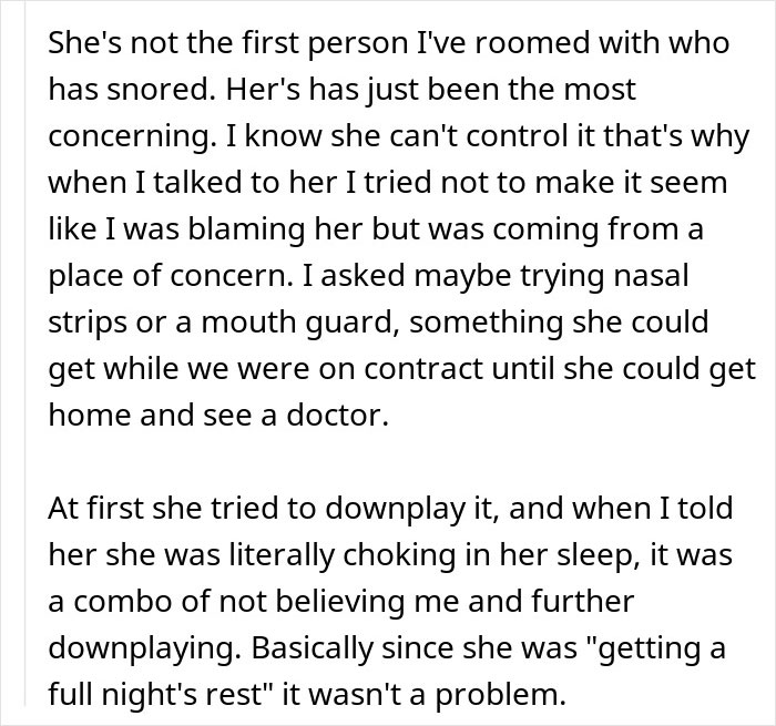Woman Can’t Sleep Because Of Roommate’s Snoring, Keeps Her Awake In Return