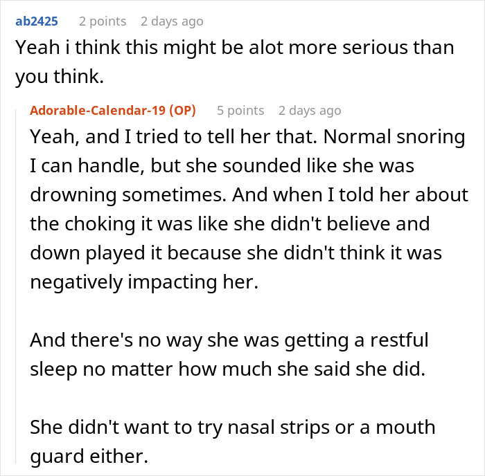 Woman Can’t Sleep Because Of Roommate’s Snoring, Keeps Her Awake In Return