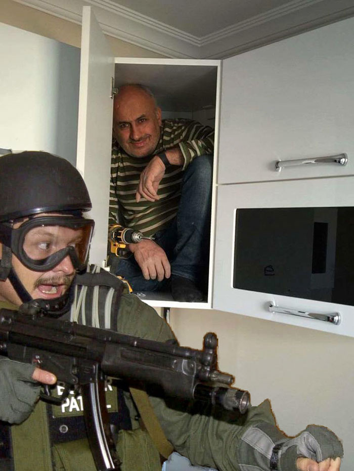 Contractor Gets In The Cabinet To Prove Its Sturdiness, Sparks Hilarious Photoshop Battle